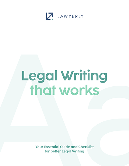 Booklet called Legal Writing that works